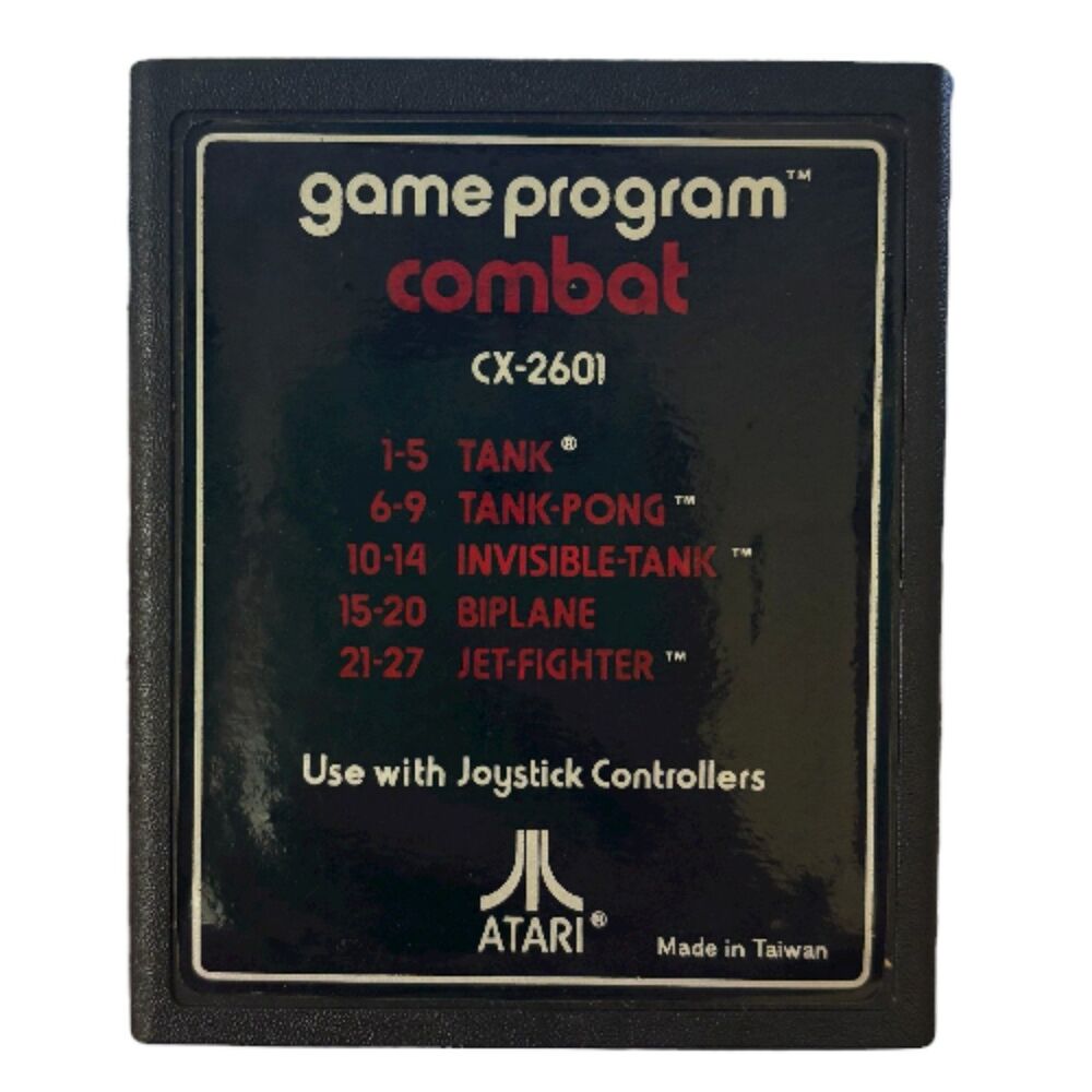 Combat Text Label - Atari 2600 - Cartridge Only - Tested & Works